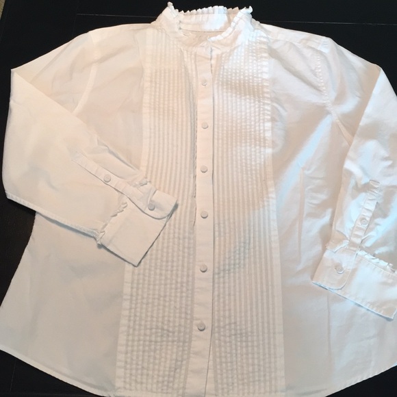 talbots white blouse